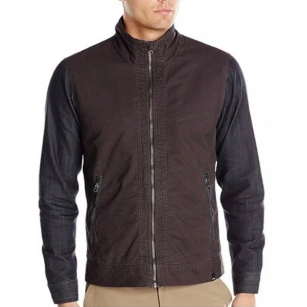 Prana Rezen Jacket Zip Up Denim Jacket Size M